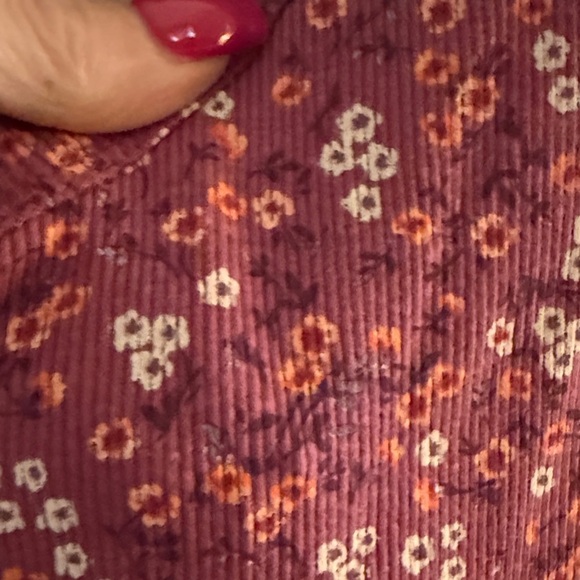 Lucky Brand Purple Floral Button Blouse - Picture 4 of 5